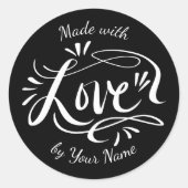 Made with love beautiful sticker for baked goods (Vorderseite)
