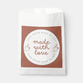Made with Love Coffee & Cake Shop Brown Geschenktütchen