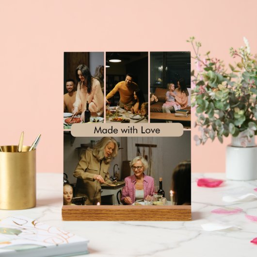 Made with Love Custom Family Photo Acrylic Sign Acrylschild (Hochzeit)