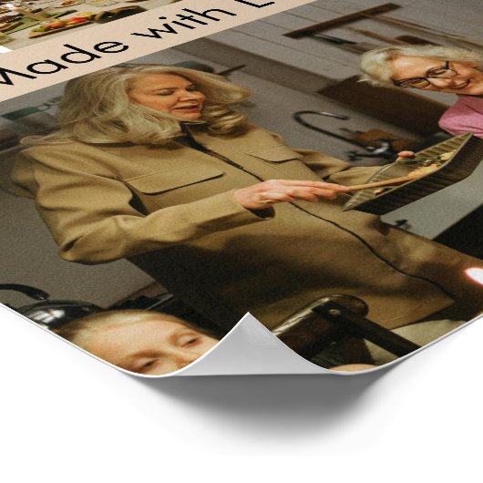 Made with Love Custom Family Photo Poster (Ecke)