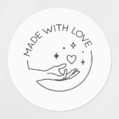 Made with love etiketten (Design 2)