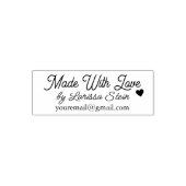 Made With Love Hand-Written Name B&W Permastempel (Design)
