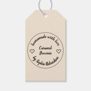 Made with Love Homemade   Food Ivory Cream Heart Geschenkanhänger