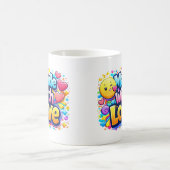 Made with Love – Minimalist Heart Typography Kaffeetasse (Mittel)