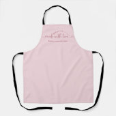 Made with Love Minimalist Pink Script Bakery Schürze (Vorderseite)