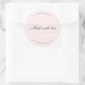 Made With Love Minimalist Thank You Sticker (Tasche)