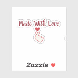 Made With Love Square Sticker