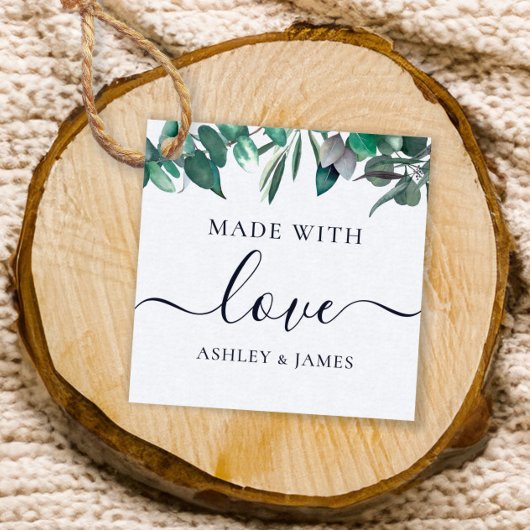 Made With Love Tag, Handmade Gift Tag, Geschenkanhänger