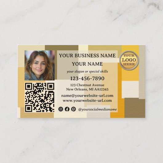 Made with Love Wool Knitting Crafts Visitenkarte (Rückseite)