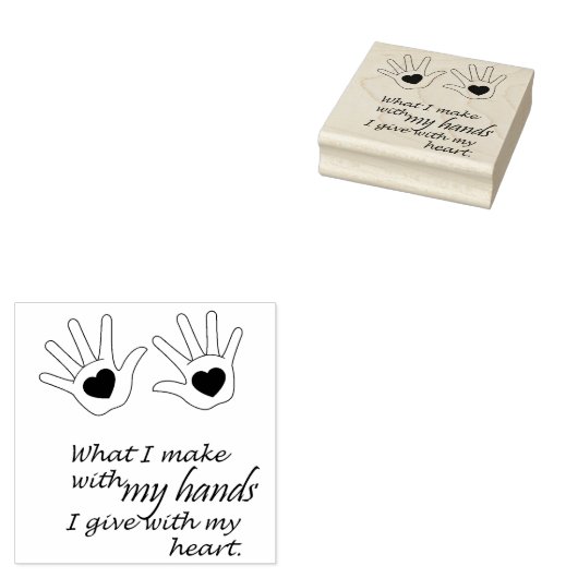 Made with my Hands Briefmarke Gummistempel (Stempel)