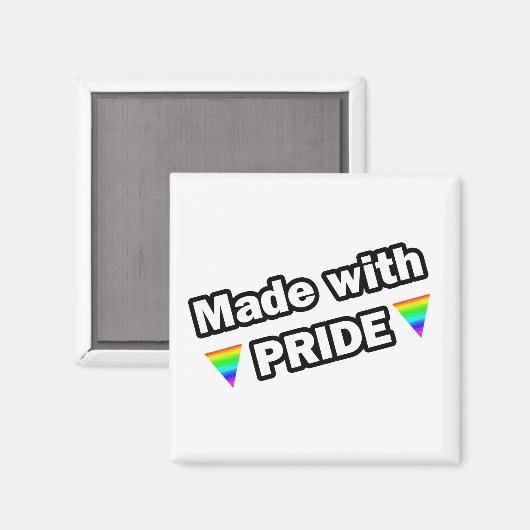 Made with Pride Magnet (Vorderseite/Rückseite)