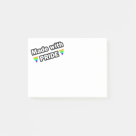 Made with Pride Post-it Klebezettel (Vorderseite)
