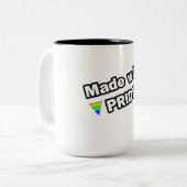 Made with Pride Zweifarbige Tasse (Vorderseite Links)