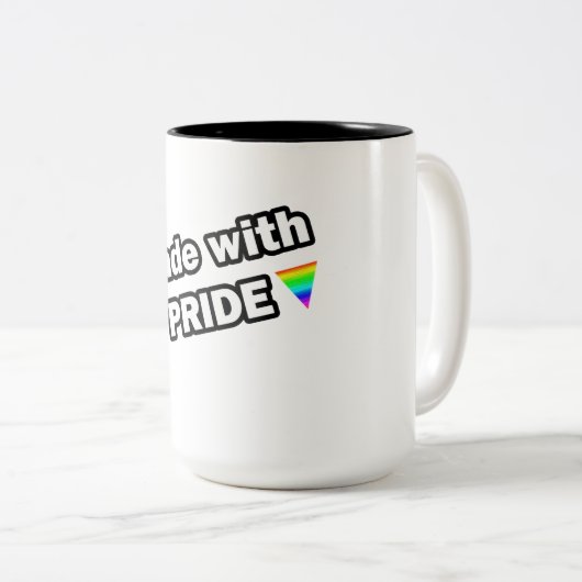Made with Pride Zweifarbige Tasse (VorderseiteRechts)