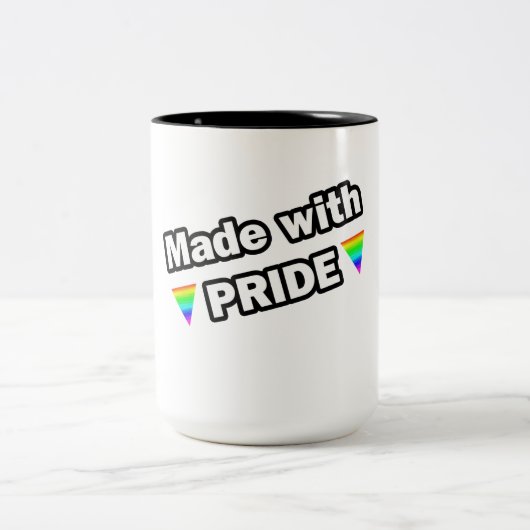 Made with Pride Zweifarbige Tasse (Mittel)