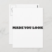 Made you look comedy postkarte (Vorne/Hinten)