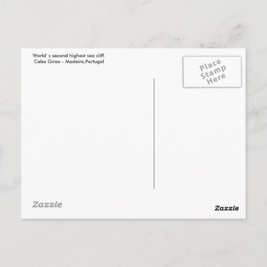 Madeira #2 - Postkarte (Rückseite)