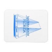 Madeira Beach Coastal Nautical Sailing Magnet (Horizontal)