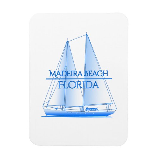 Madeira Beach Coastal Nautical Sailing Magnet (Vertikal)