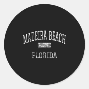 Madeira Beach Florida Fl Vintage Runder Aufkleber