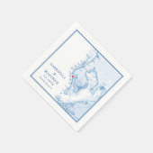 Madeira Beach Florida Karte Serviette (Ecke)