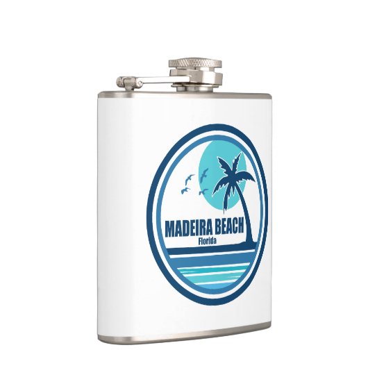 Madeira Beach Florida Palm Tree Birds Flachmann (Rechts)