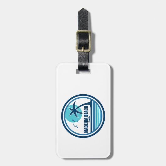 Madeira Beach Florida Palm Tree Birds Gepäckanhänger (Vorderseite vertikal)