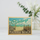 Madeira Beach Postcard Vintage Travel Postkarte (Stehend Vorderseite)