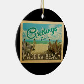 Madeira Beach Vintage Travel Keramik Ornament (Rechts)