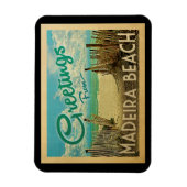 Madeira Beach Vintage Travel Magnet (Vertikal)
