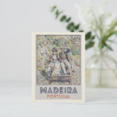 Madeira carreiros do monte illustriert Portugal Postkarte (Stehend Vorderseite)