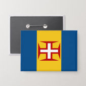 Madeira-Flagge Button (Vorderseite/Rückseite)
