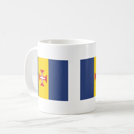 Madeira-Flagge Kaffeetasse (Vorderseite Links)