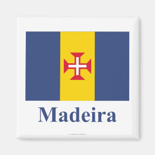 Madeira-Flagge mit Namen Magnet