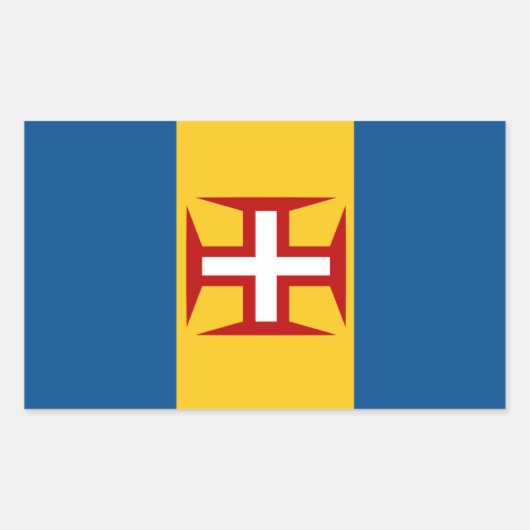 Madeira-Flagge Rechteckiger Aufkleber (Vorderseite)