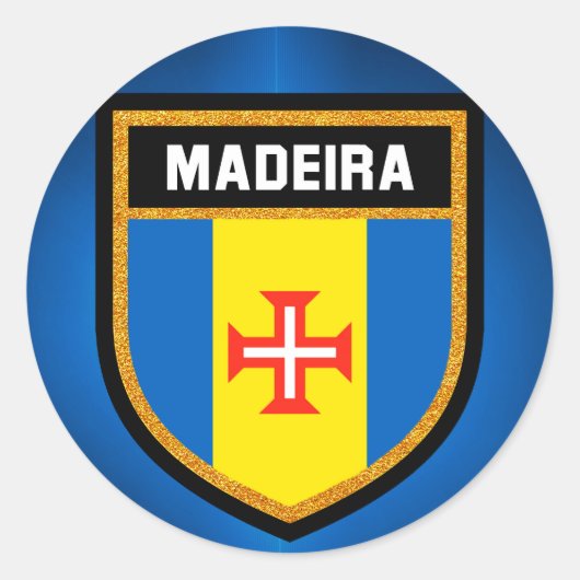 Madeira-Flagge Runder Aufkleber (Vorderseite)