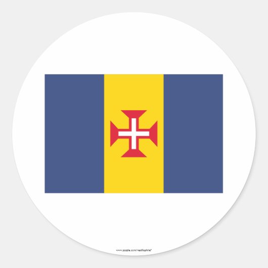 Madeira-Flagge Runder Aufkleber (Vorderseite)