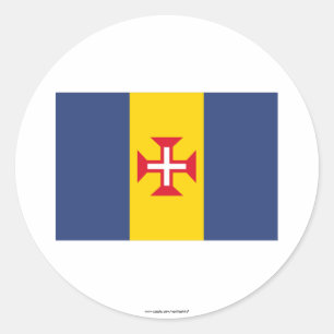 Madeira-Flagge Runder Aufkleber