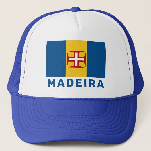 Madeira-Flagge Truckerkappe (Vorderseite)