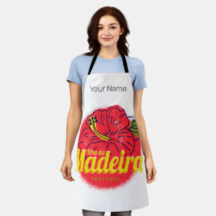 Madeira Hibisken Blume Island Portugal Souvenir Schürze