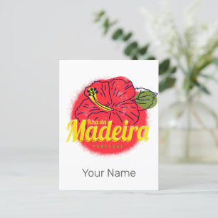 Madeira Hibiskus-Blüten-Insel Portugal Souvenir Feiertagspostkarte