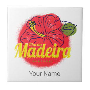 Madeira Hibiskus-Blüten-Insel Portugal Souvenir Fliese