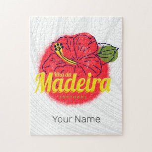 Madeira Hibiskus-Blüten-Insel Portugal Souvenir Puzzle
