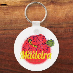 Madeira Hibiskus-Blüten-Insel Portugal Souvenir Schlüsselanhänger