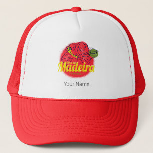 Madeira Hibiskus-Blüten-Insel Portugal Souvenir Truckerkappe