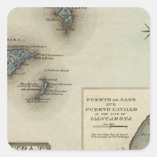 Madeira Ids Quadratischer Aufkleber (Vorderseite)