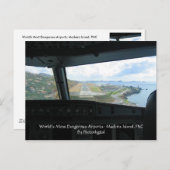 Madeira-Insel, gefährlichsten Flughäfen der Welt Postkarte (Vorne/Hinten)