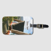 Madeira Island Foto mit typischen Häusern, Portuga Gepäckanhänger (Vorderseite (Horizontal))