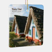 Madeira Island Foto mit typischen Häusern, Portuga Keramikornament (Rechts)