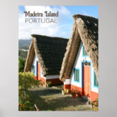 Madeira Island Foto mit typischen Häusern, Portuga Poster (Vorne)